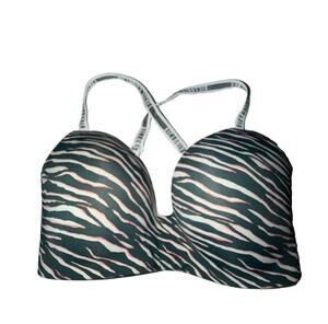 Victoria's Secret Women’s T-Shirt Lightly Lined Wireless Zebra Bra 34DD